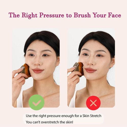 HOYECL No Oil Lymphatic Face Sculpting Brush, Curved Facial Dry Brush for Lymphatic Drainage, Sculpt and Lift Your Face Naturally, Designed for Sensitive Skin