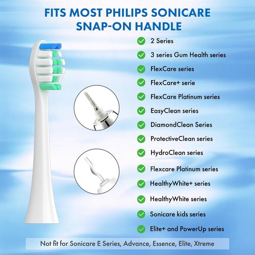 Philips Sonicare Replacement Toothbrush Heads - 10 Pack Soft Electric Brush Heads for Optimal Plaque Control | Compatible with HX9023/65 4100 5100 6100