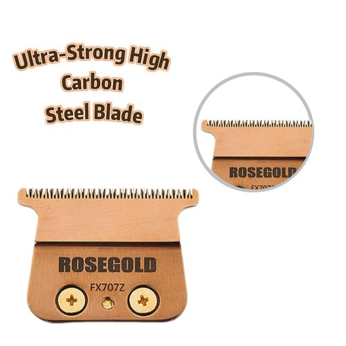 BaByliss PRO FX707Z Replacement Blades - DLC 2.0 Trimmer Blades for FX787 & FX726 | 2 Pcs Rose Gold