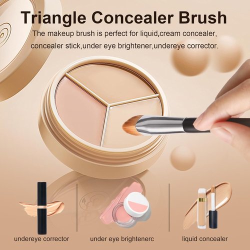 Regine Switzerland Concealer Brush - Precision Undereye Makeup Tool for Brightening & Contouring