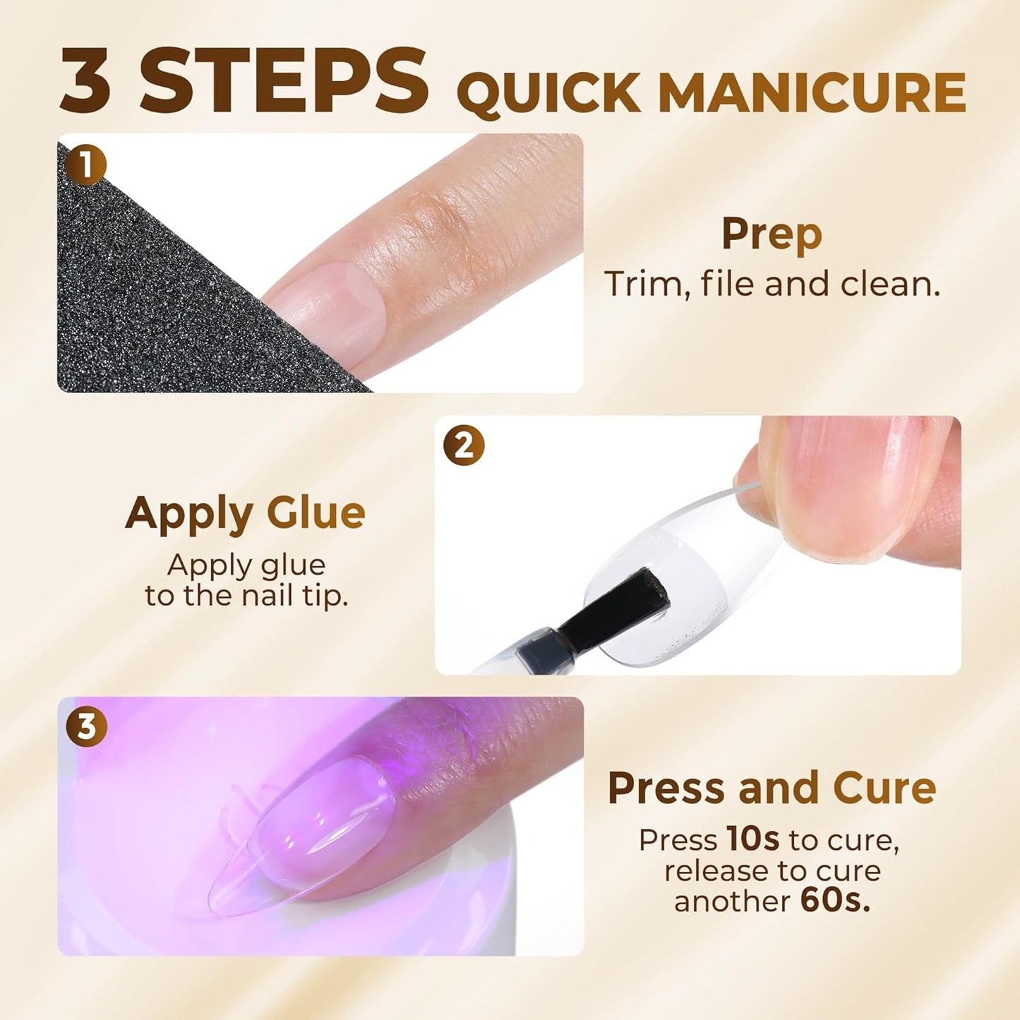 UNA GELLA Gel Nail Glue, Solid Nails Gl ue Gel 40g Lamp Curing Needed Soak Off G LUE Strong Nail G LUE G el for Acrylic Fake Nails Tips Extension Press On Nails for Gelly Tips