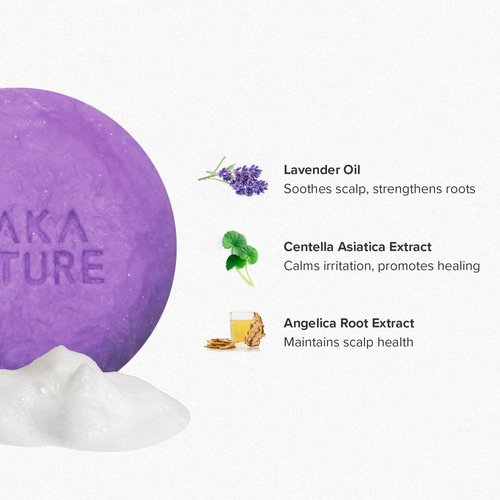 Maka Nature Lavender Shampoo Bar - Moisturizing Vegan Solid Shampoo for Normal to Dry Hair | 3.35 oz