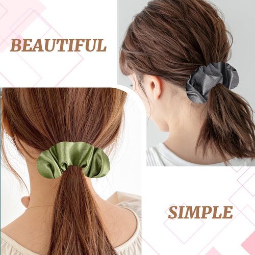 Mirlern 12-Piece Satin Scrunchies for Women and Girls, No Damage Soft Ponytail Holders Hair Accessories, Elastic Bands for Thick/Thin Hair (Spring)