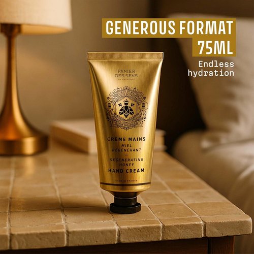 Panier des Sens Honey Hand Cream - Nourishing Shea Butter for Dry Hands | 97% Natural, 2.5 fl oz