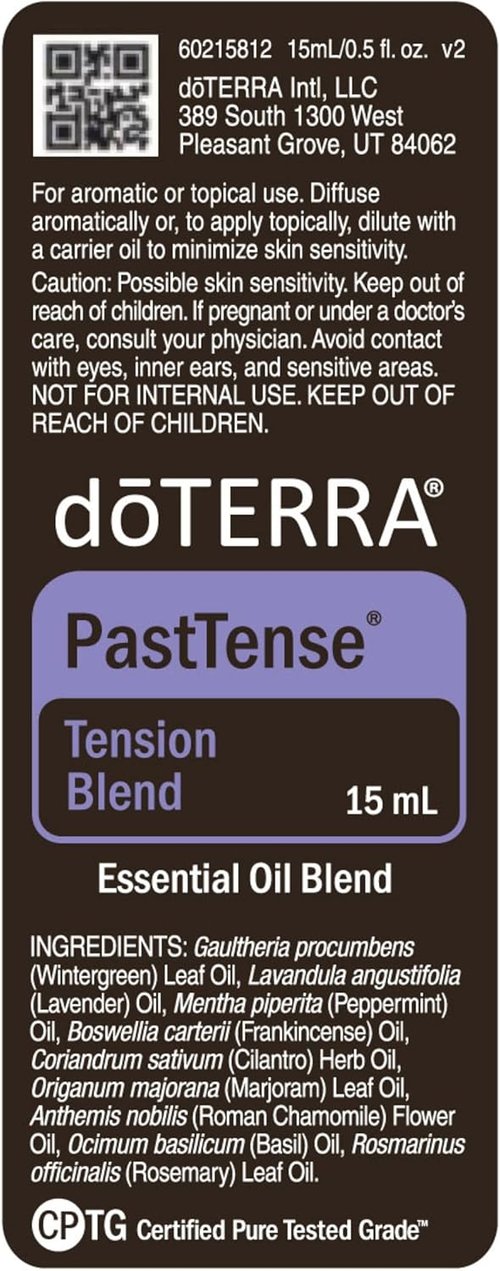 doTERRA PastTense Oil - Tension Relief Blend - 15mL Essential Oil for Stress Relief