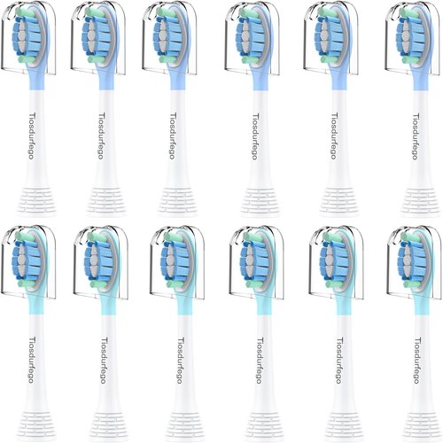 Philips Sonicare Replacement Toothbrush Heads - C3 & A3 Compatible | 12 Pack for Superior Clean