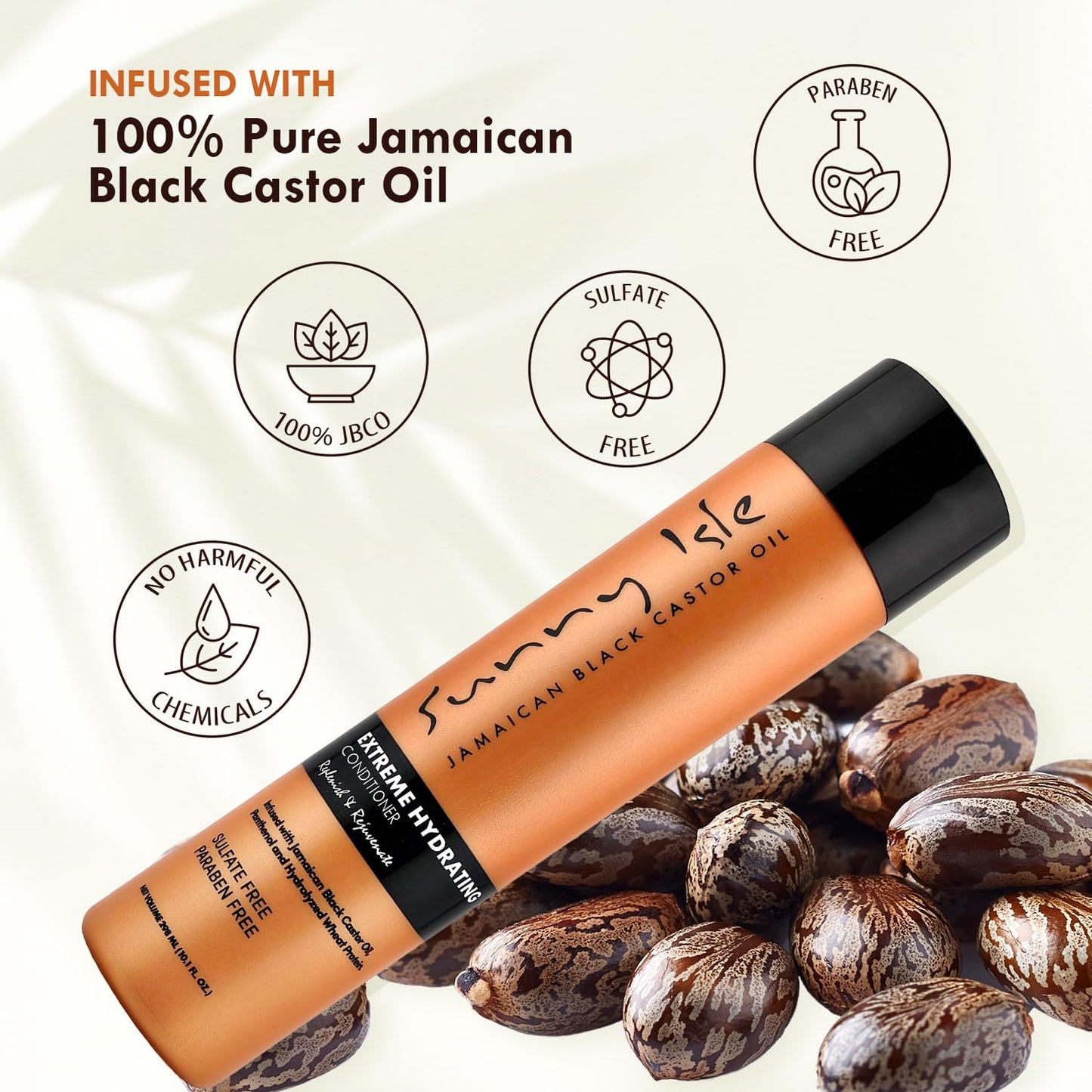 Sunny Isle Jamaican Black Castor Oil | Extreme Hydrating Conditioner - 10 Fl Oz, Orange