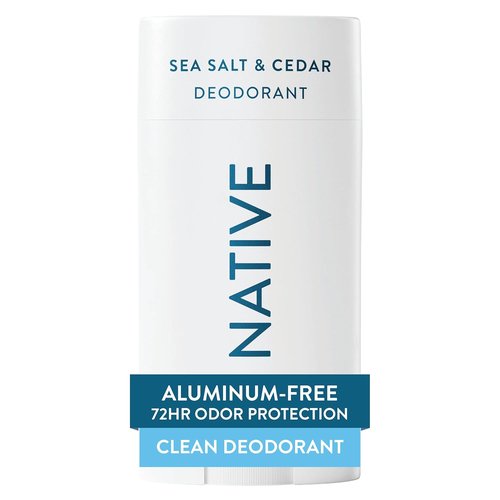 Native Deodorant - Aluminum-Free Sea Salt & Cedar | 72-Hour Odor Control for Men & Women - 2.65oz