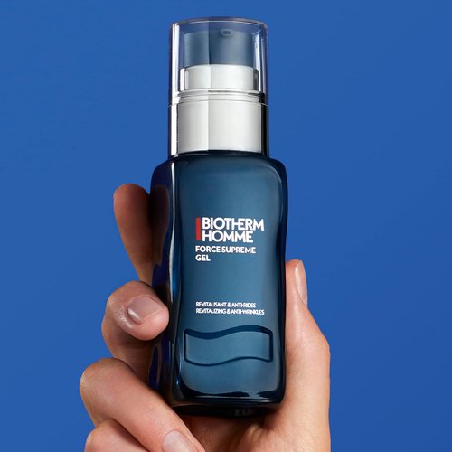 Biotherm Force Supreme Gel - Revitalizing Anti-Aging Gel Cream for Men with Pro-Xylane & Blue Algae | 1 Pack