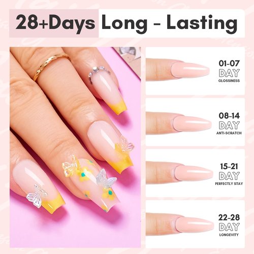 Makartt Hema-Free Poly Nail Gel 50ML Professional Gel Builder for Nails, Light Nude Pink, Nail Extension Color Gels Multifunctional Long-Lasting Easy to Use DIY Home Salon-Peach