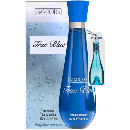 True Blue Woman Eau De Parfum Spray - 100mL Long-Lasting Fresh Aquatic & Floral Citrus Fragrance