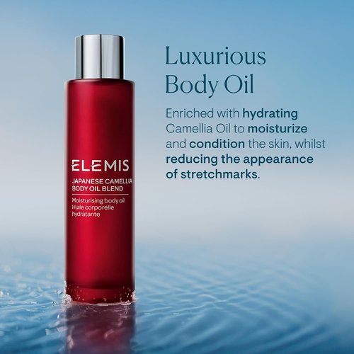 ELEMIS Japanese Camellia Body Oil Blend - Luxurious Lightweight Nourishing Oil for Stretch Marks | 100 mL