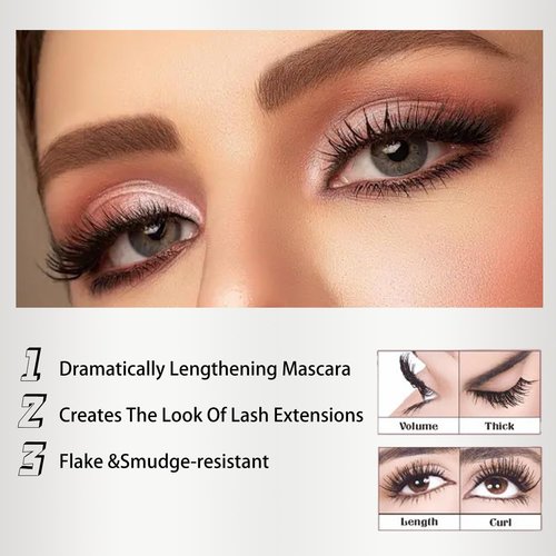 Regine Switzerland Black Natural Eye Makeup Mascara - Defines Lashes & Sculpt Brows, Cruelty-Free, 1 Count