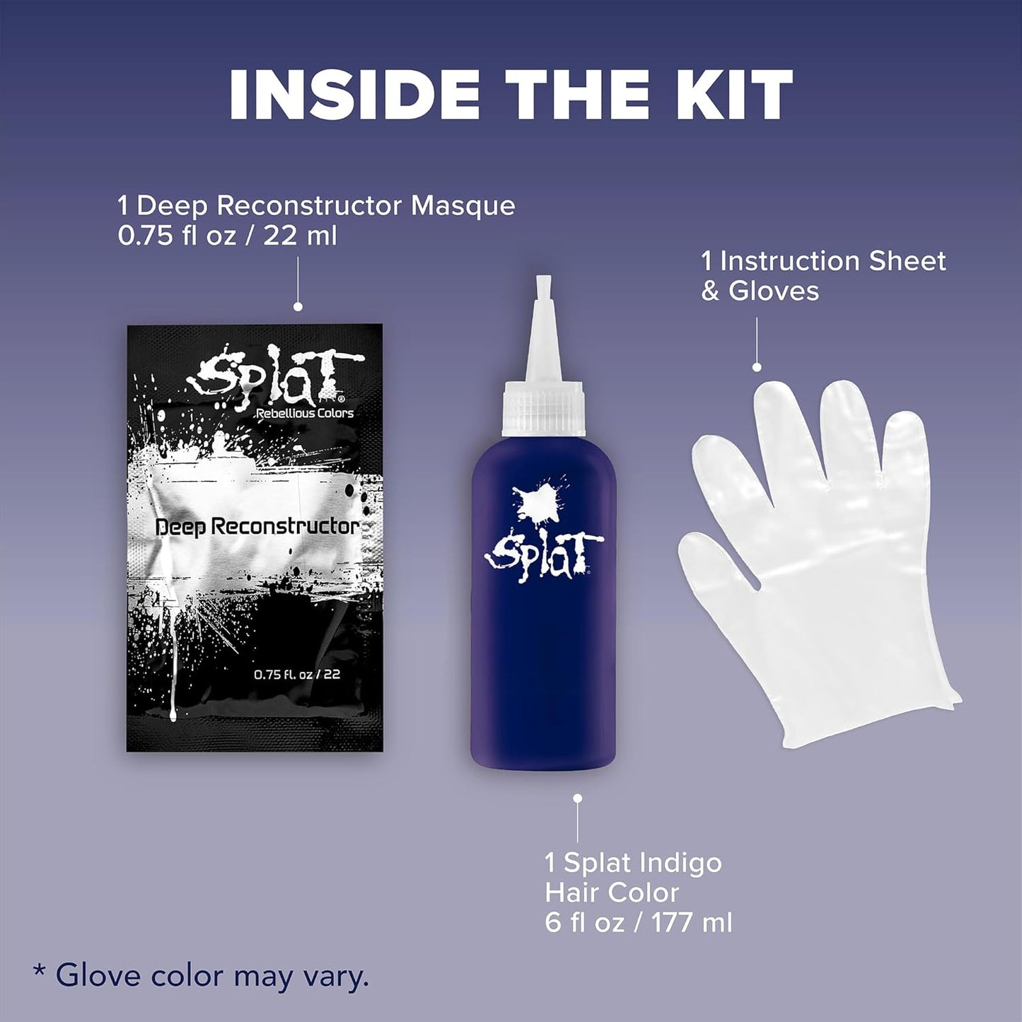 Splat Midnight Indigo Hair Color Dye - Vegan & Cruelty-Free, 6 Fl Oz | Bold Semi-Permanent Color
