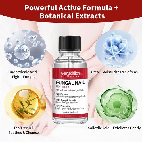 Regine Switzerland Toenail Fungus Treatment - Extra Strength Antifungal Nail Repair with Undecylenic Acid | 30ml