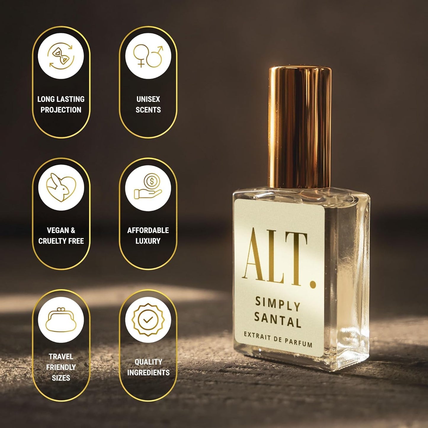 ALT. FRAGRANCES Simply Santal - Unisex Extrait de Parfum Inspired by Santal 33 | Long Lasting Sandalwood Leather Scent, 100ml