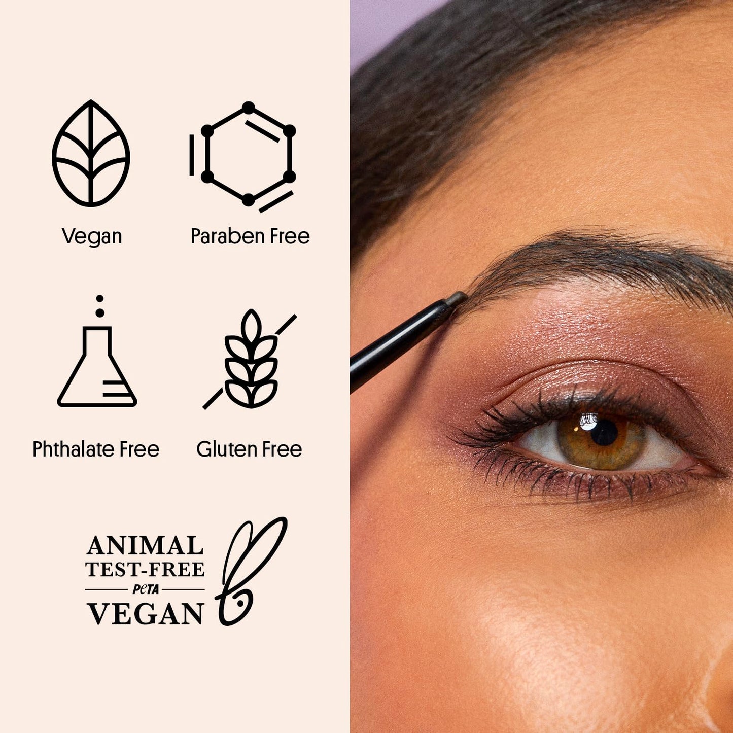 Winky Lux Uni-Brow Precision Eyebrow Pencil - Dual-Ended Waterproof Longwear with Spoolie | Universal Shade for Natural Brows (Brown, Blonde, Taupe)