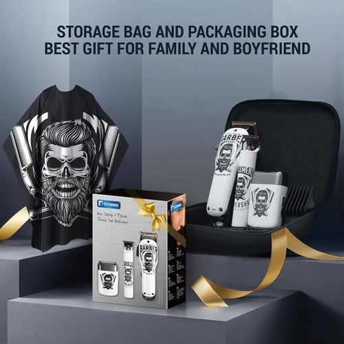 BESTBOMG® Hair Clippers - Professional Beard Trimmer Kit with Ceramic T-Blade for Men | Perfect for Barbers & Gifts