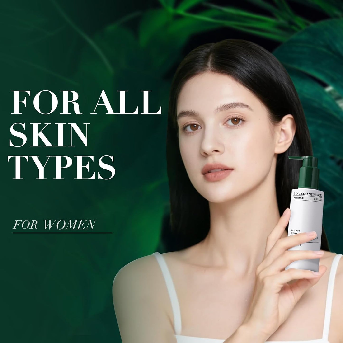 Skiennix 2-in-1 Makeup Remover Cleansing Oil - Lightweight & Deep Cleansing with Centella & Camellia, 150ml