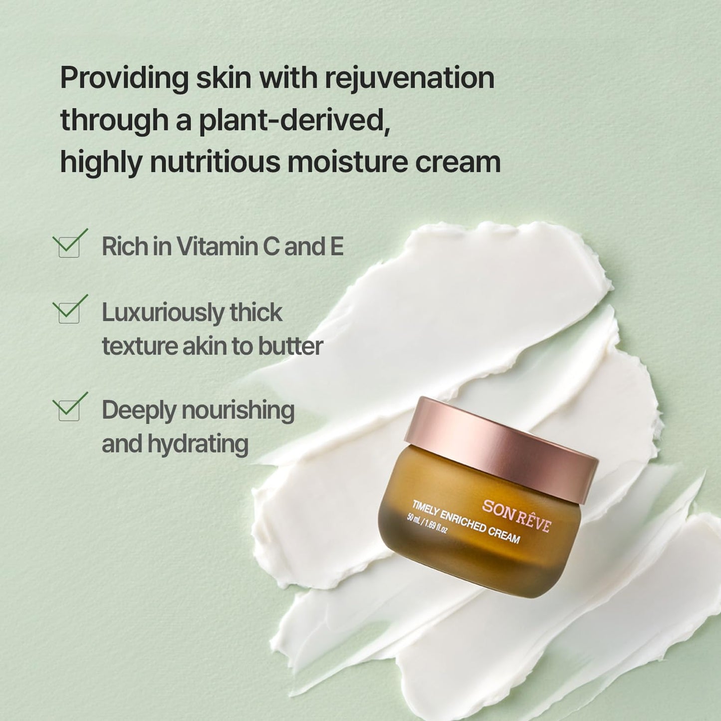 SONREVE Moisturizing Face Cream - Anti-Aging Botanical Formula for Dry, Sensitive Skin | 50ml (1.69 fl oz)