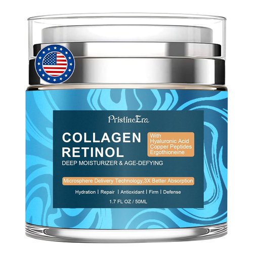Regine Switzerland Retinol Collagen Face Moisturizer - Anti-Aging Cream with Hyaluronic Acid | 1.7 fl oz