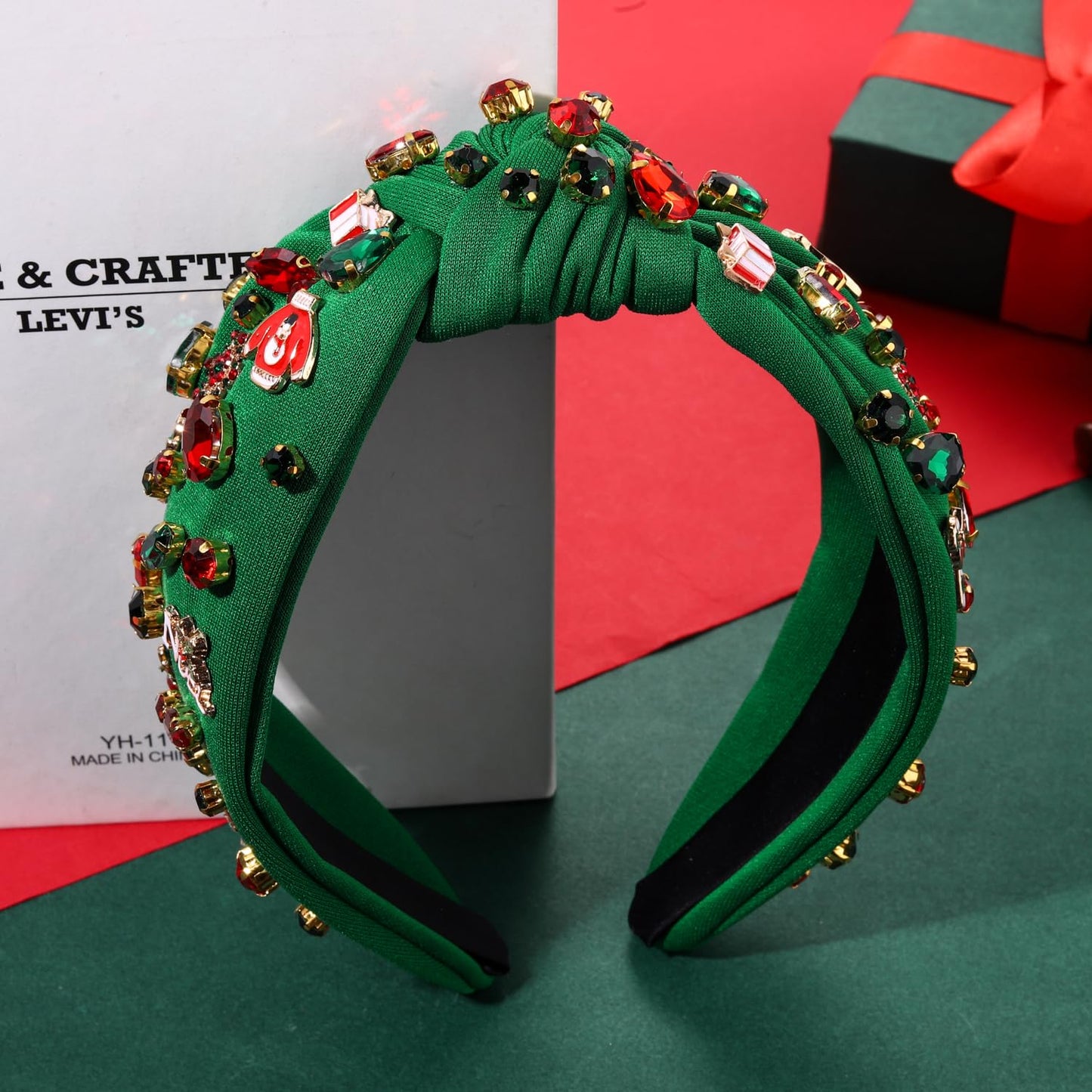 Christmas Headband for Women Snowflake Reindeer Tree Bow Headband Winter Holiday Wide Knot Hairband Hair Accessories Gifts