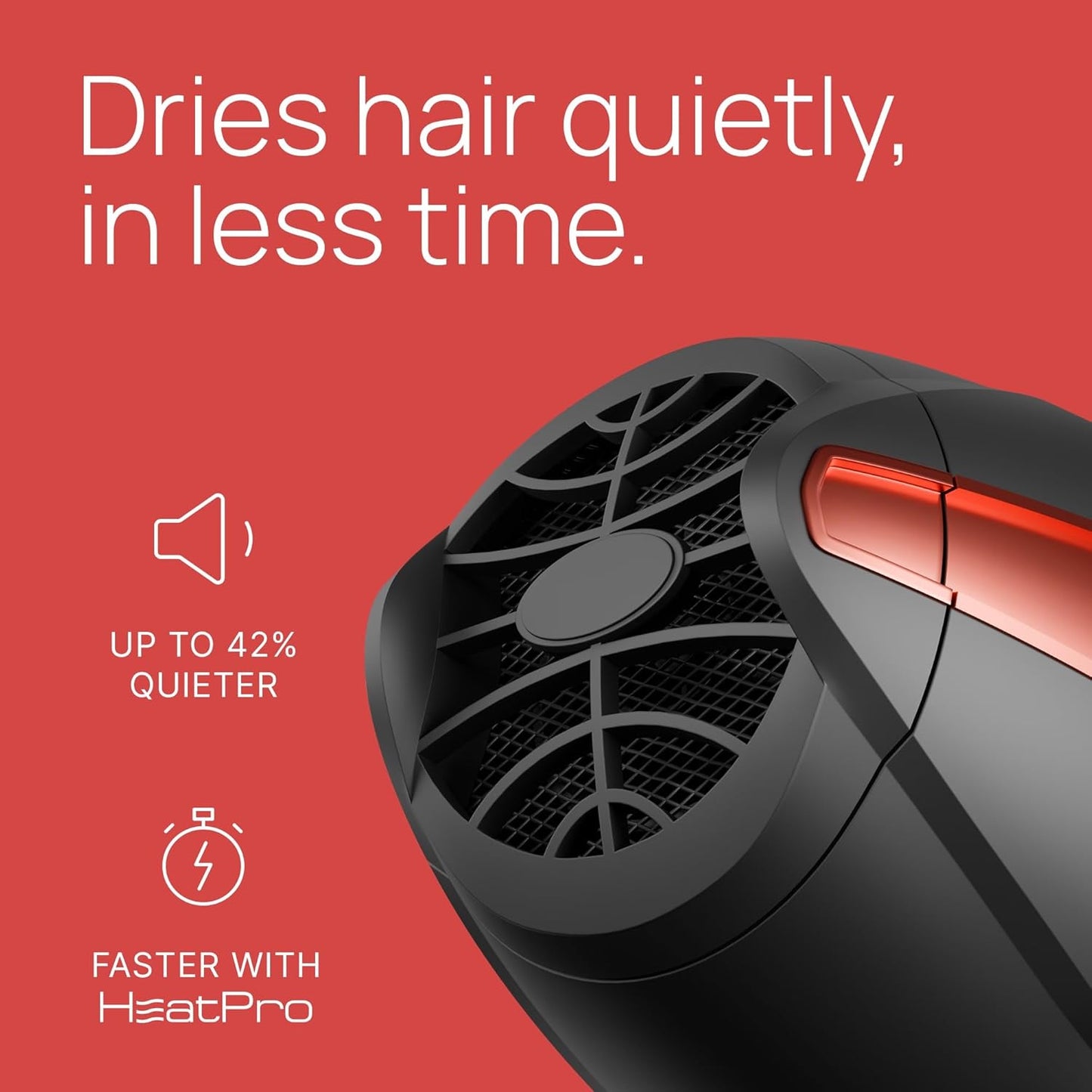 TREZORO Professional Hair Dryer - Ionic Ceramic Tourmaline Technology, 2000W, Fast & Quiet | Black with Nozzles
