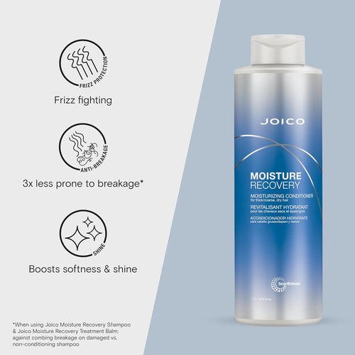 Joico Moisture Recovery Conditioner - Moisturizing Formula for Thick, Coarse Hair | Restores Smoothness & Elasticity