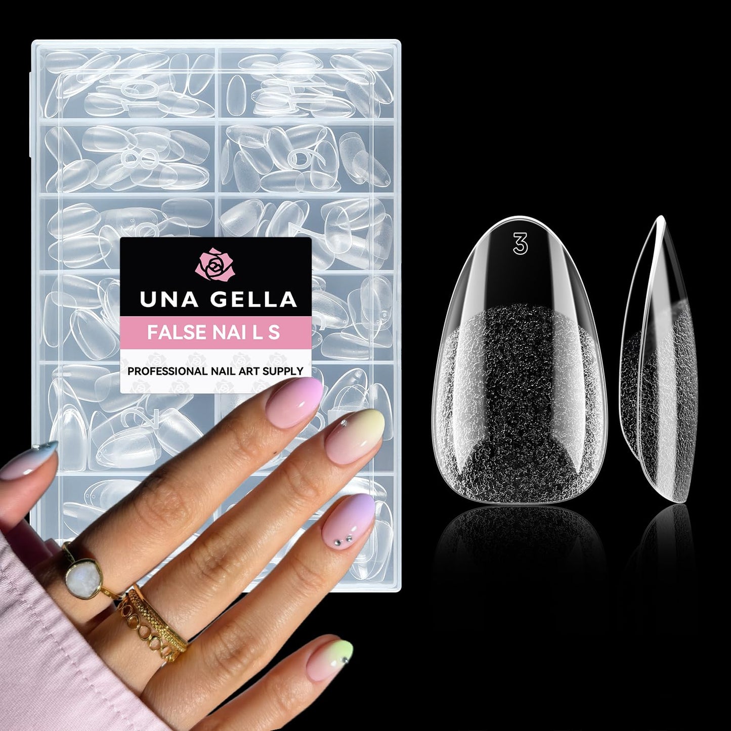 UNA GELLA GEL NAIL TIPS FOR ACRYLIC NAIL TIPS SOFT GEL TIPS