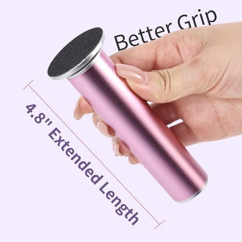 FancyJun Electric Foot Callus Remover with 120pcs Sandpaper Discs(3 Sizes), Professional 800RPM Aluminum 4.8 Inches Callus Remover for Feet, Stepless Speed Control Foot File for Dead Skin (Black)