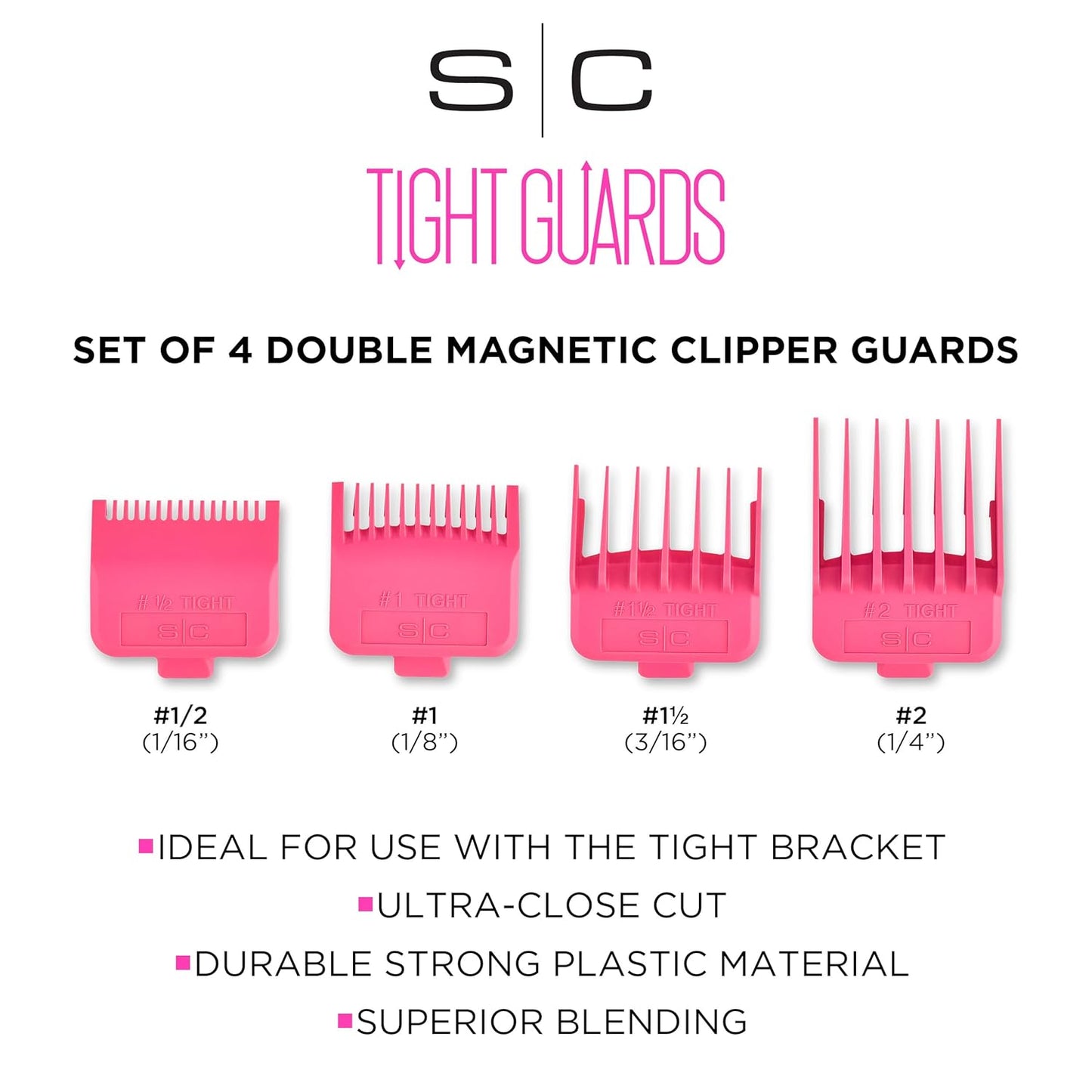 Stylecraft Professional Dub Magnetic Hair Clipper Guards - Premium Neodymium | 8 Pack or 4 Pack Options