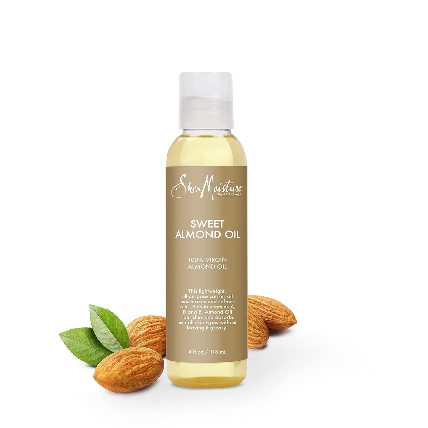 SheaMoisture Body Oil - Nourishing Sweet Almond Oil for Dry Skin | 4 oz Cruelty-Free