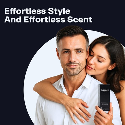 PB ParfumsBelcam Enforce Homme Eau de Toilette Spray for Men – Long-Lasting Woody Sandalwood Fragrance with Citrus & Musk, Masculine Cologne, Affordable Luxury, Daily Signature Scent - 3.4 Fl Oz