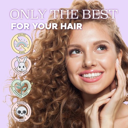 Luseta Curly Hair Shampoo and Conditioner Set with Coconut Oil, Unlimited Bounce and Definition for wavy and Coily hair, Reduce Frizz and Repair Dry Hair, for All Curl Types Sulfate Free 16.9Fl oz×2