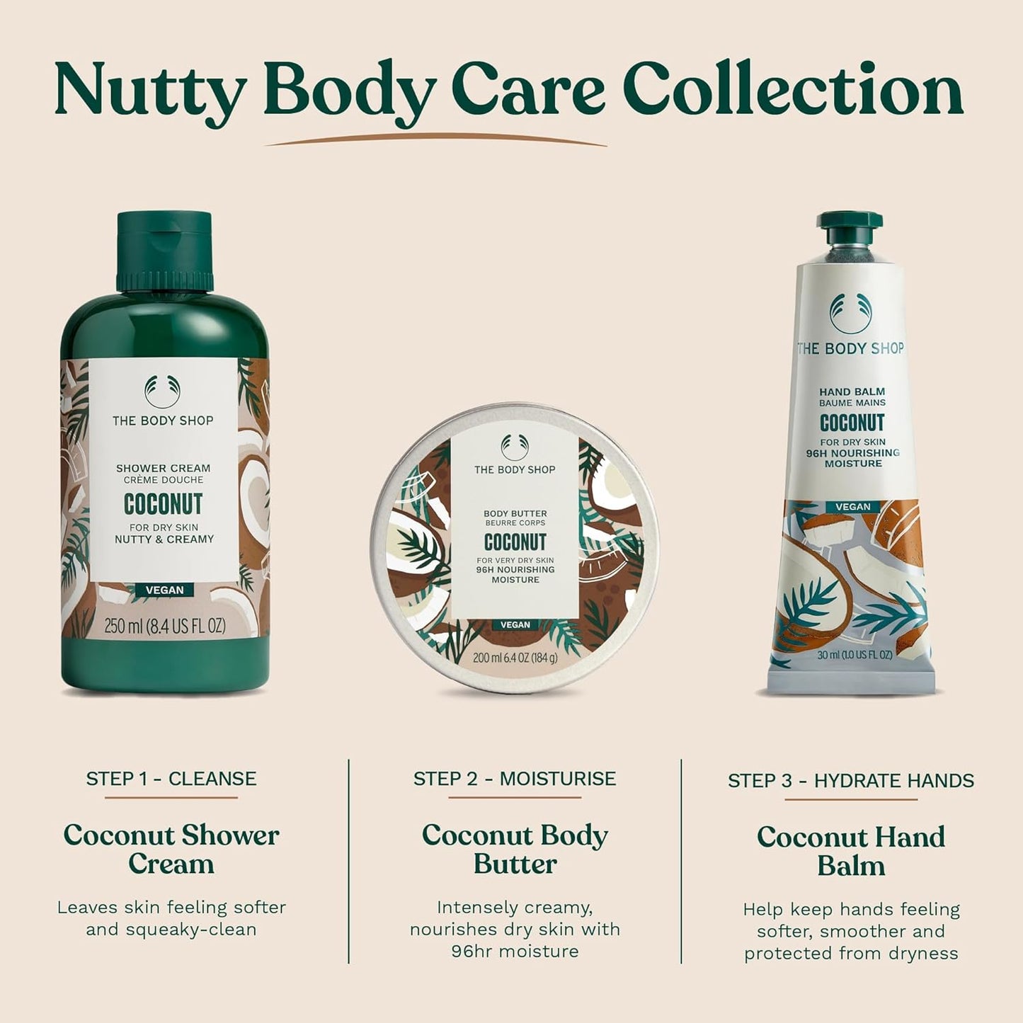 The Body Shop Coconut Body Butter - Nourishing Moisturizer for Very Dry Skin - Vegan - 6.75 oz
