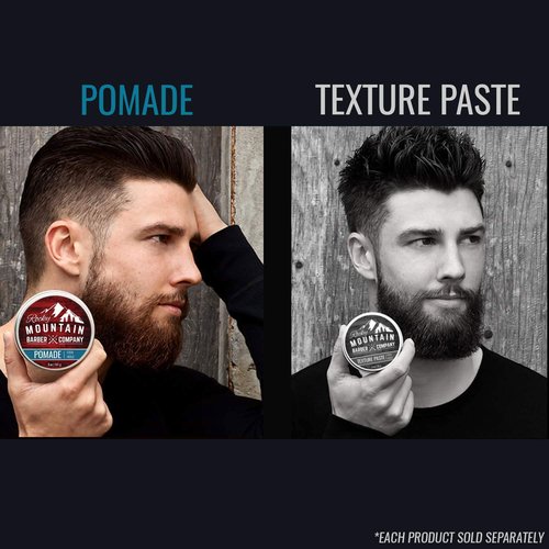 Rocky Mountain Barber Company Pomade for Men - Strong Hold Classic Styling Product | 5 oz Tub for High Shine & Easy Wash Out