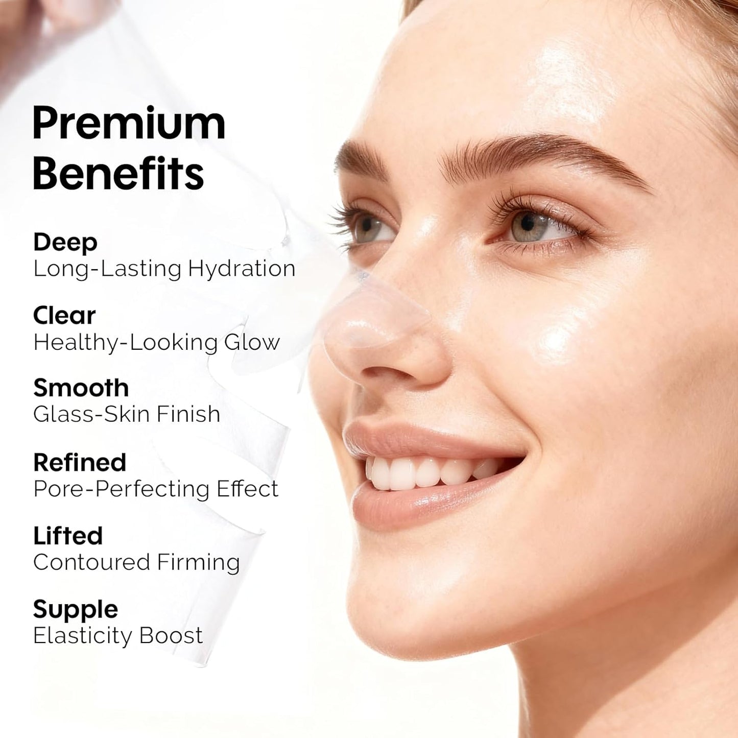 ZealSea Bio Collagen Hydrogel Face Mask - Overnight Jelly Sheet for Deep Hydration & Firming | 4 Pack