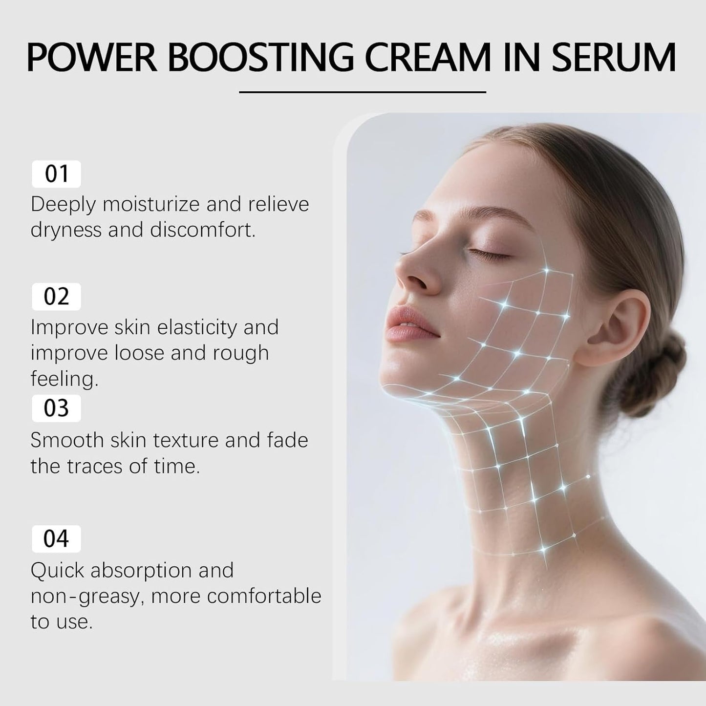 Skiennix Deep Collagen Anti-Wrinkle Serum - 30ml Moisturizing Essence with Hyaluronic Acid for Smooth Skin