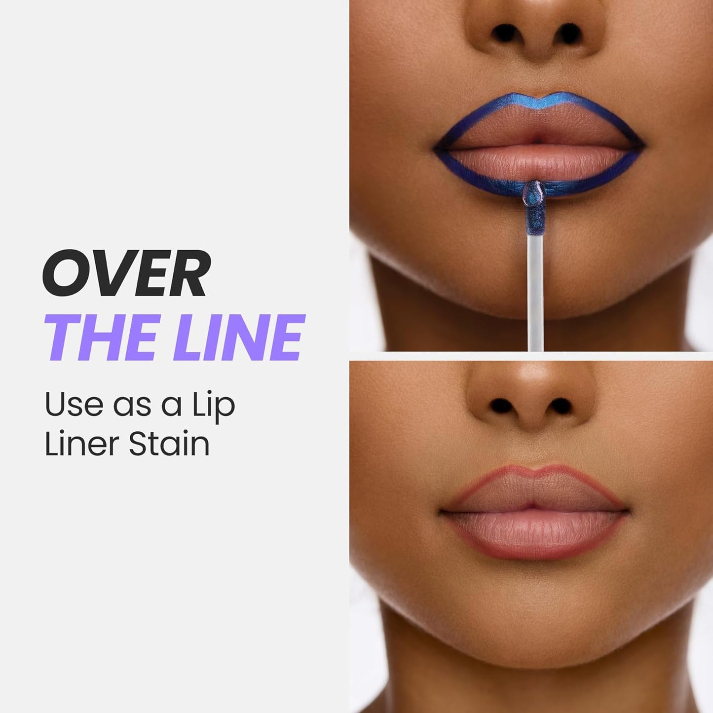 Wonderskin Wonder Blading Lip Liner Stain Masque - Long-Lasting Waterproof Tint, Transfer-Proof Matte Finish (Romance Stain & Go)