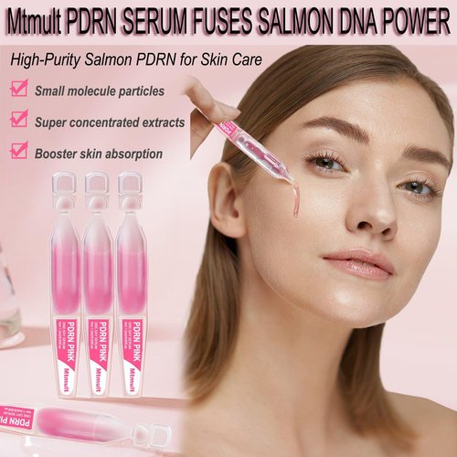 Mtmult Salmon DNA PDRN Serum - Anti-Aging Ampoule with 99% Salmon DNA, Collagen & Hyaluronic Acid | 0.05 fl. oz x 30e
