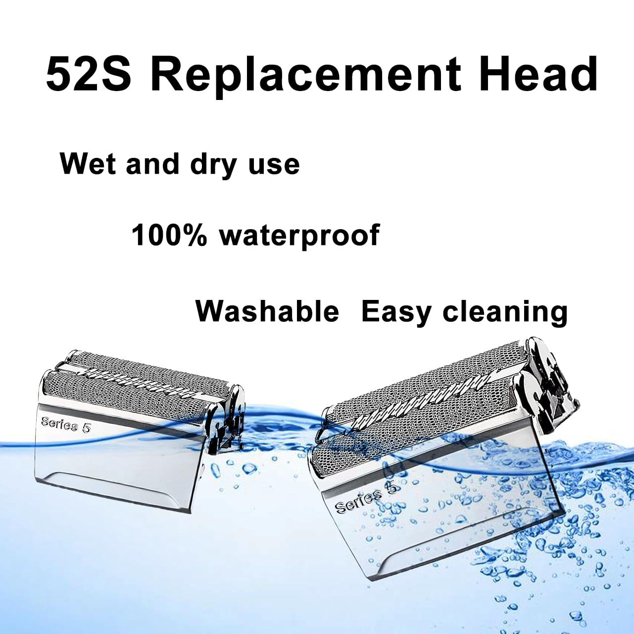 Braun 52S Series 5 Electric Shaver Replacement Head - Compatible with 5090, 5190cc, 5040, 5140s, 5030s, 5147s, 5145s, 5195cc, 5197cc