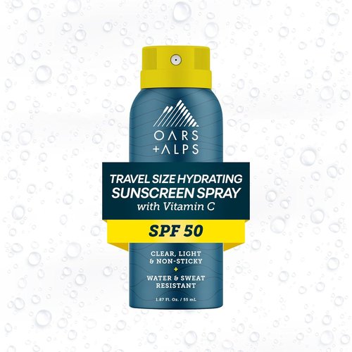 Oars + Alps SPF 50 Sunscreen Spray - Fast-Absorbing, Lightweight & Water-Resistant | Reef Safe Formula
