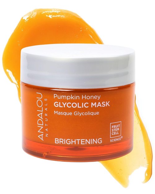 Andalou Naturals Pumpkin Honey Glycolic Mask - Exfoliating Face Mask with Glycolic Acid & Vitamin C for Radiant Skin - 1.7 fl oz