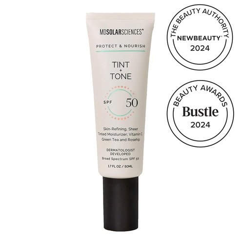 MDSolarSciences Sheer Tinted Moisturizer SPF 50 - Evens Skin Tone & Hydrates | Ceramides & Antioxidants (1.7 Fl Oz)