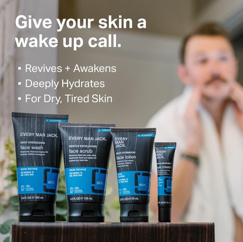 Every Man Jack Eye Cream - Rapid Restoring Formula | Reduces Dark Circles & Puffiness | 0.5oz Twin Pack