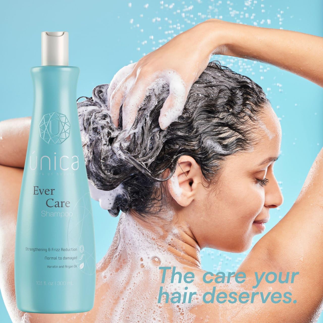UNICA Smoothing Shampoo - Keratin, Collagen & Argan Oil for Frizz Control & Hydration | 10 oz