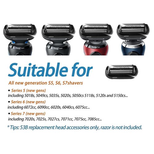 Philips Series 5 & 6 Shaver Replacement Head - Compatible with 6072cc, 6090cc, 6020s | 2 Count