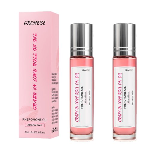 Peehss Crazy in Love Roll on Oil - Pheromone Perfume, Crazy in Love Perfume for Women, Pheromone Oil for Women To Attract Men, Portable Roll-On Fragrance(2 PCS)