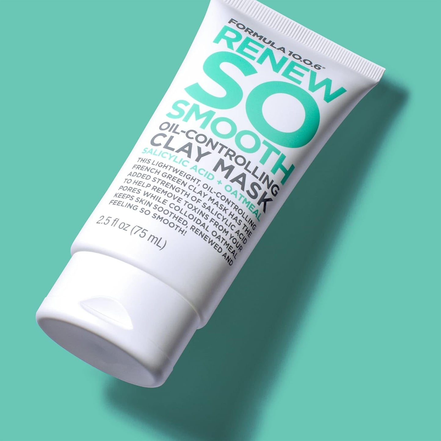 Formula 10.0.6 Renew So Smooth Oil-Controlling Clay Mask - 2.54 fl oz (75ml) for Clear Skin