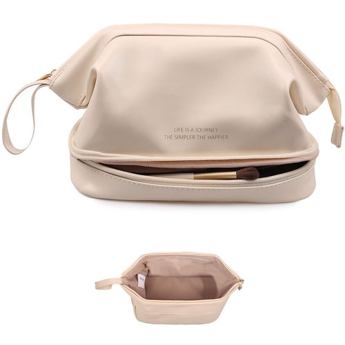 Abiudeng Large Makeup Bag,toiletry bag for women,Waterproof Cosmetic Bag,Make up Travel Bag Essentials,Cute Travel Toiletry Bag with compartments,Makeup Bag Organizer with Bottom Pouch